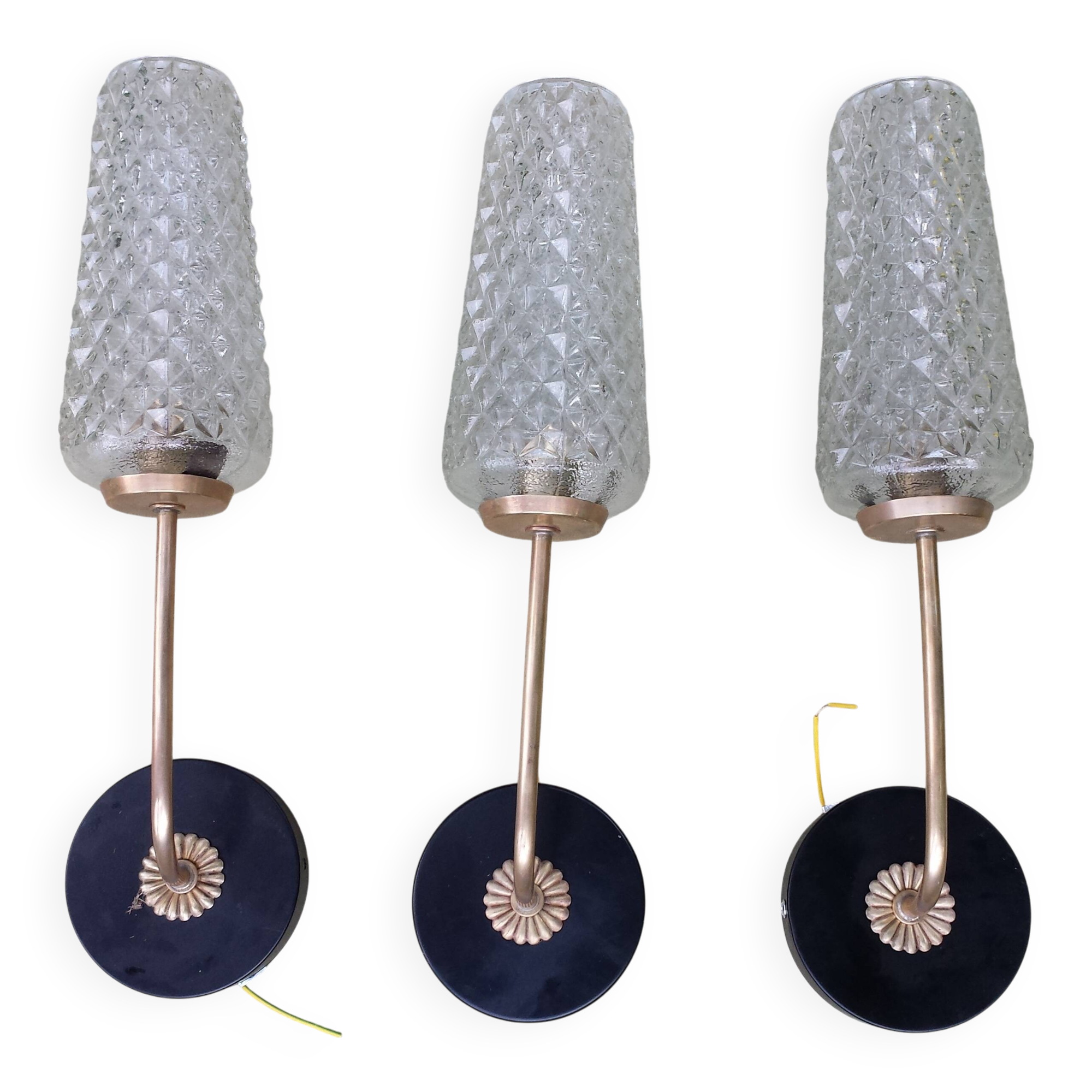 3 Vintage Wall Lights