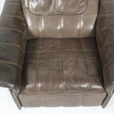 Pair of buffalo leather lounge chair 1970's