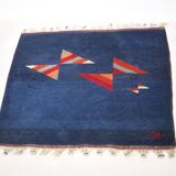 Postmodern Hand-Knotted Wool Rug from Nepal, 1980s Vintage