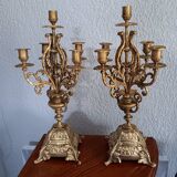 Pair of bronze candlesticks