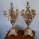 Paire chandeliers bronze