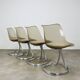 4 chaises par Michel Charron, 1970, plexiglas et aluminium