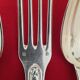 Antique silver-plated monogrammed cutlery set