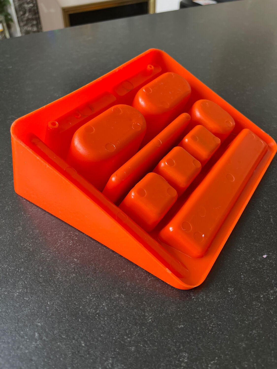 Orange desktop organizer