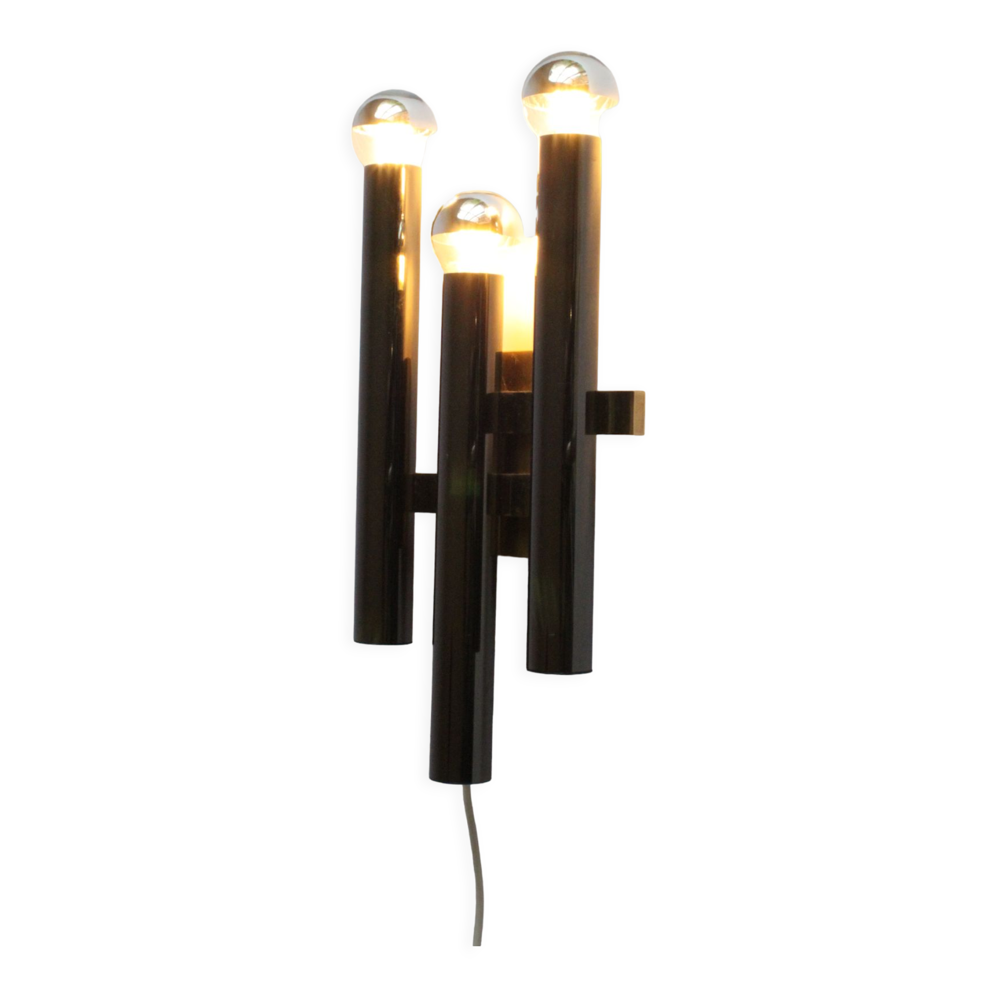 Chrome wall light by Sciolari for Boulanger, Belgium 1970s