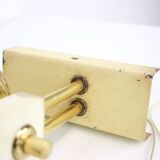 1970s Pair of Two Wall Lamps with Glass Shades, Czechoslovakia