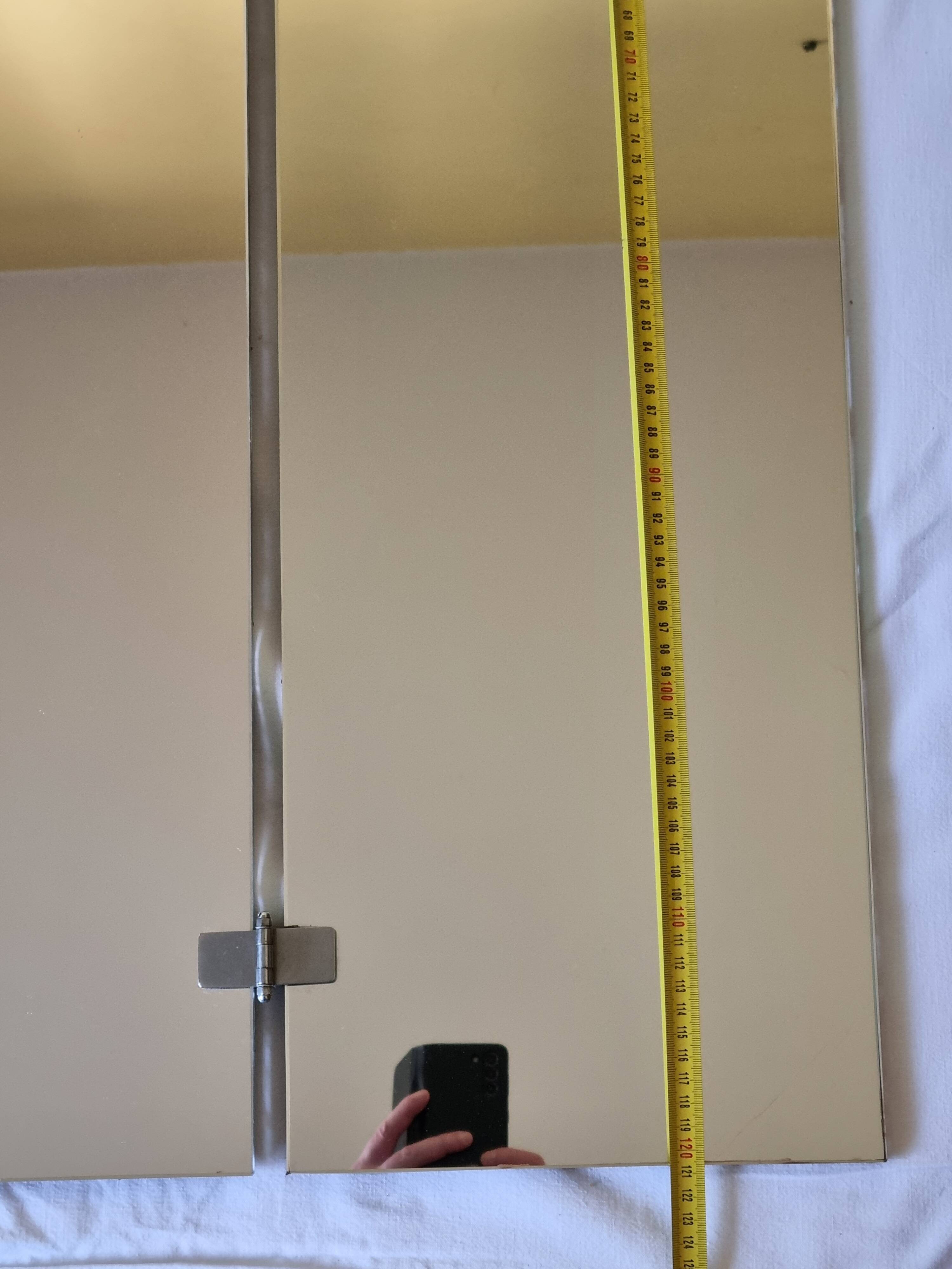 Folding triptych wall mirror, 1960s, 120 x 85 cm