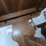 Monastery table set with its 2 solid oak benches