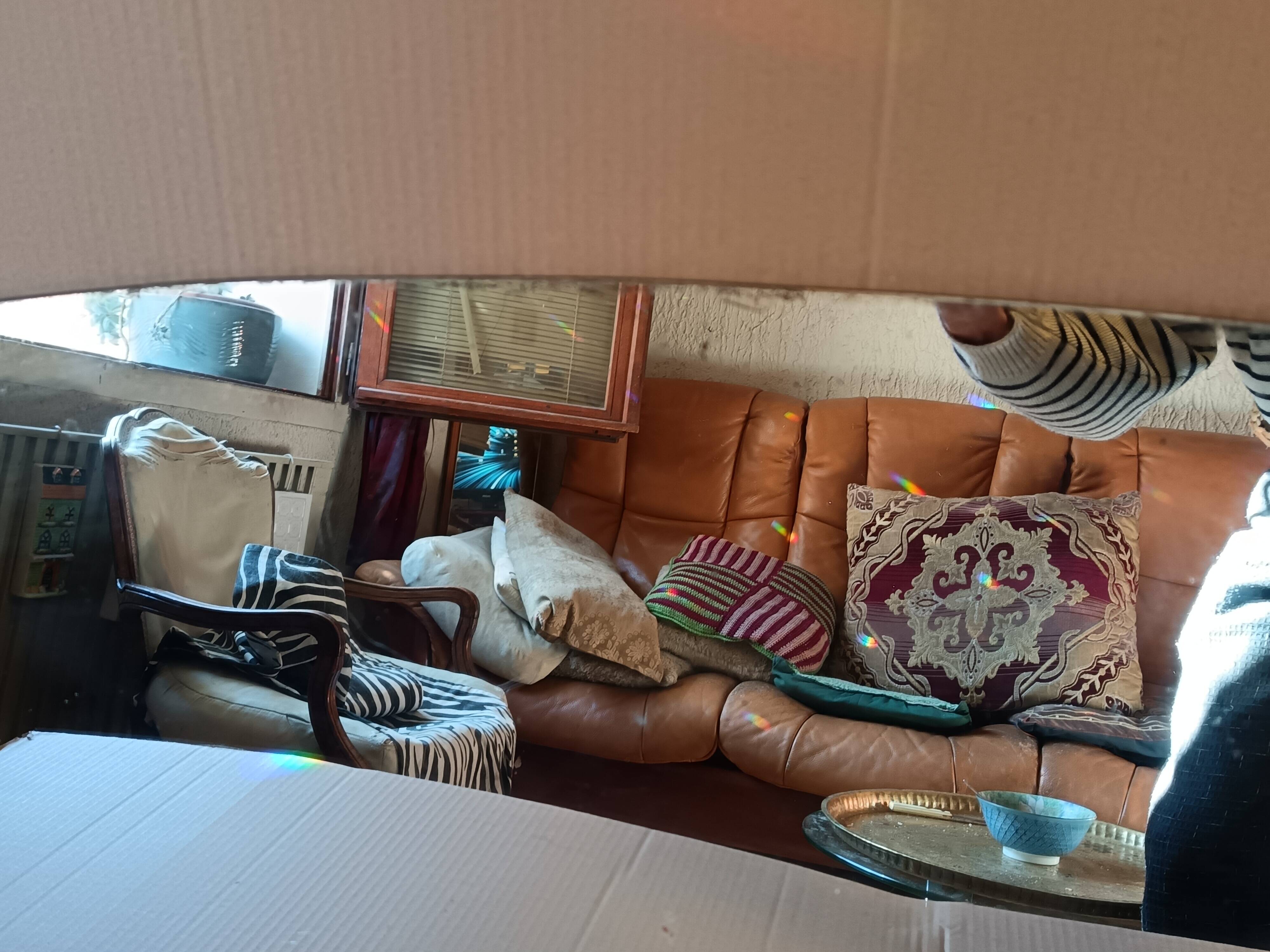 Italian oval wall mirror 1950.