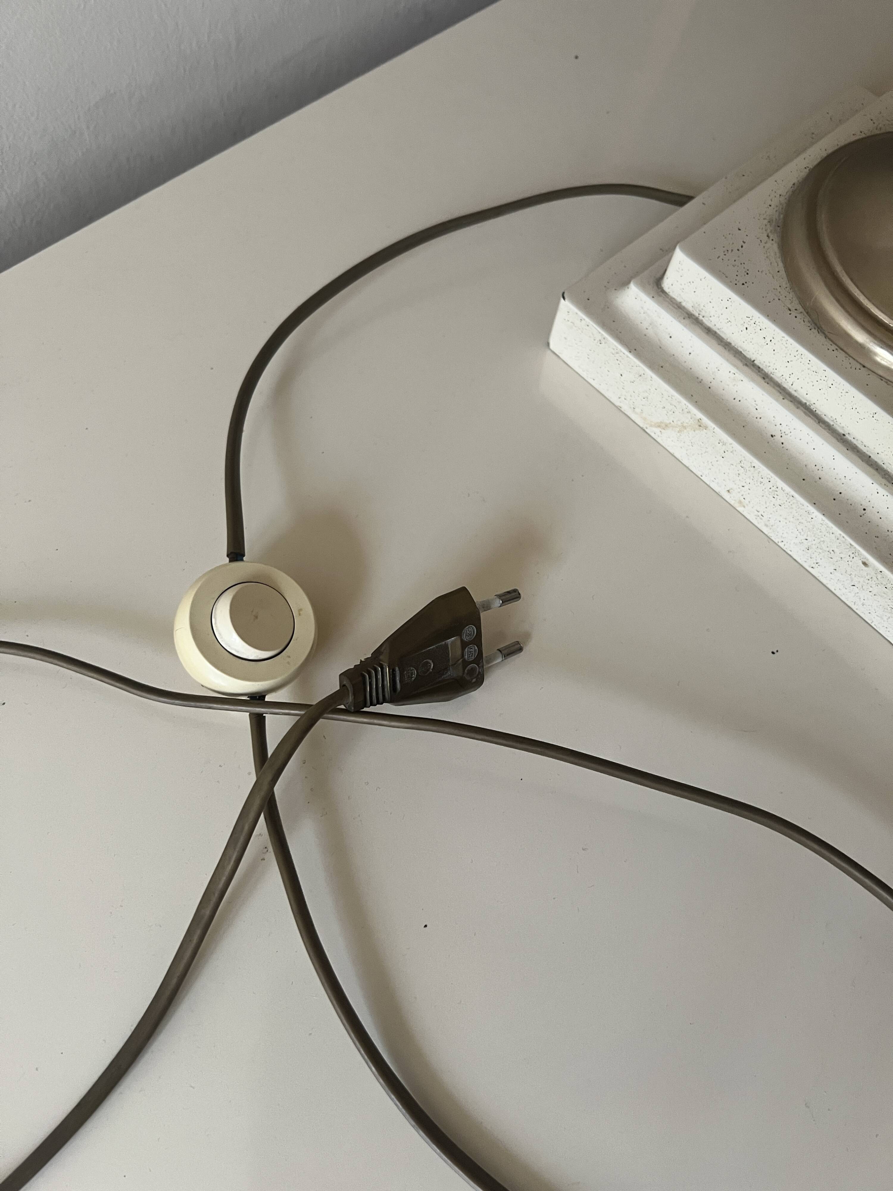 Dolphin lamp model "Oricourt" in ceramic and brass, France 1970.