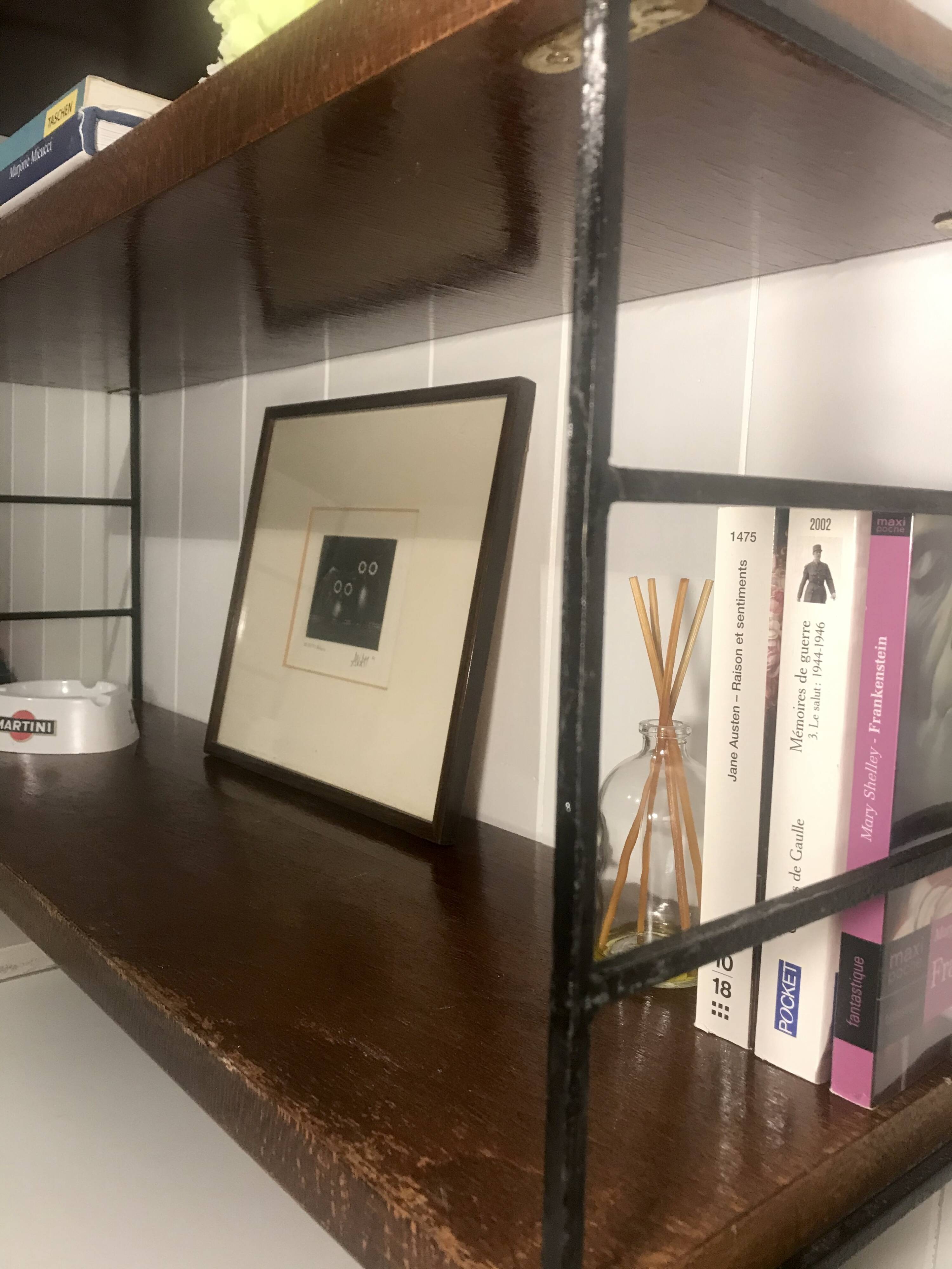 Wooden and metal String shelf