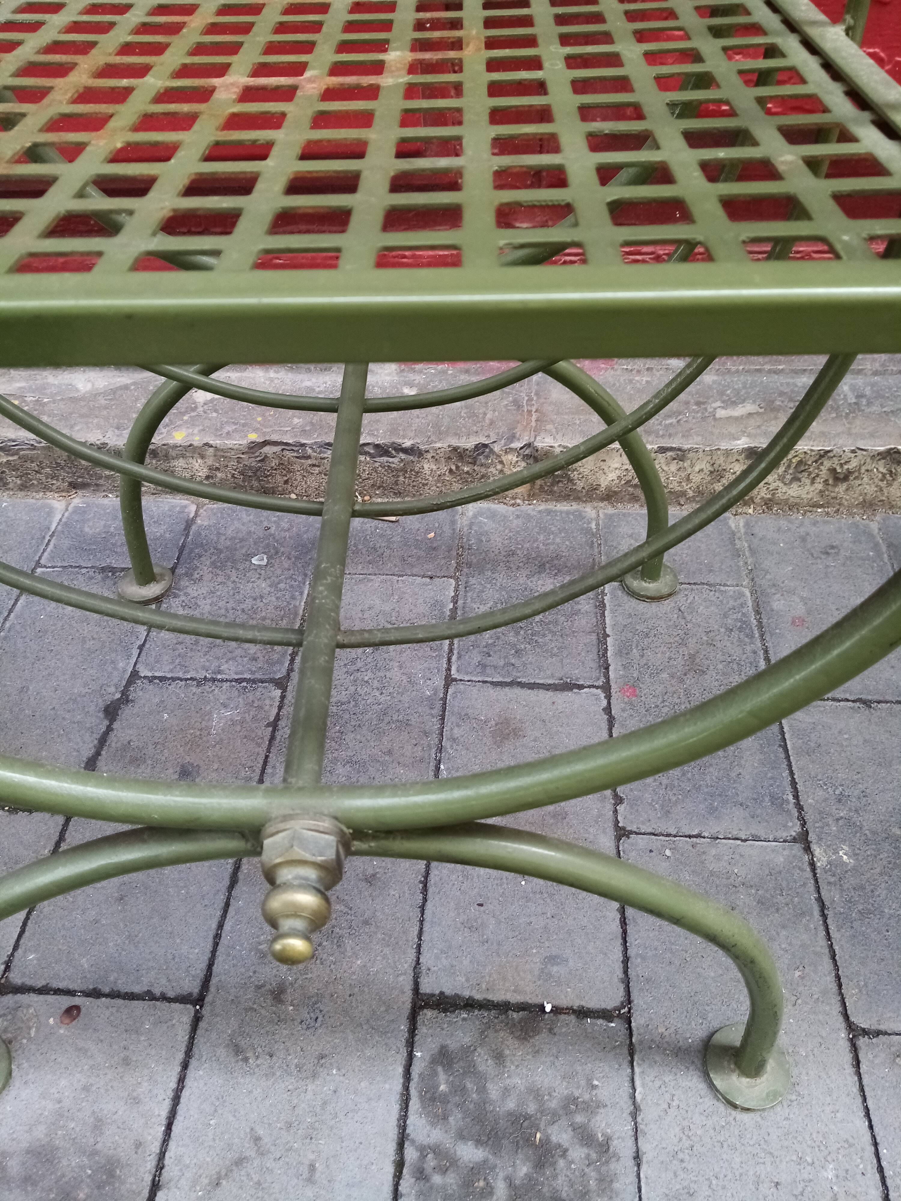 Pair of curule garden stools