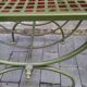 Pair of curule garden stools