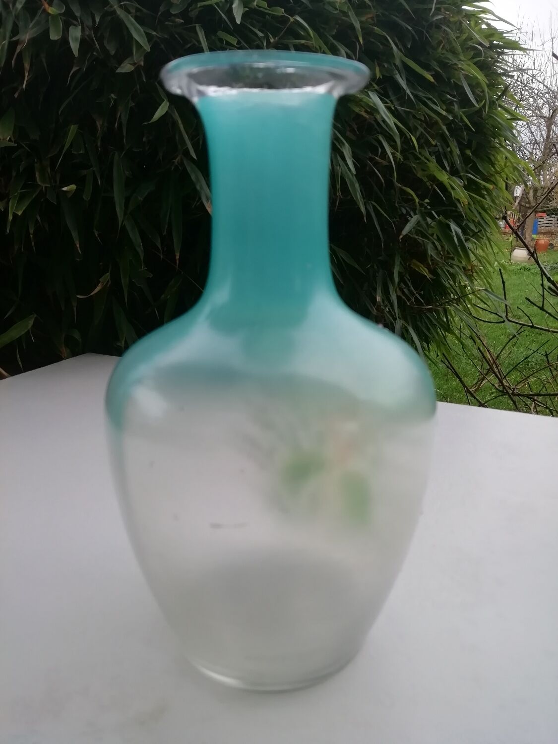 Enameled decorative carafe