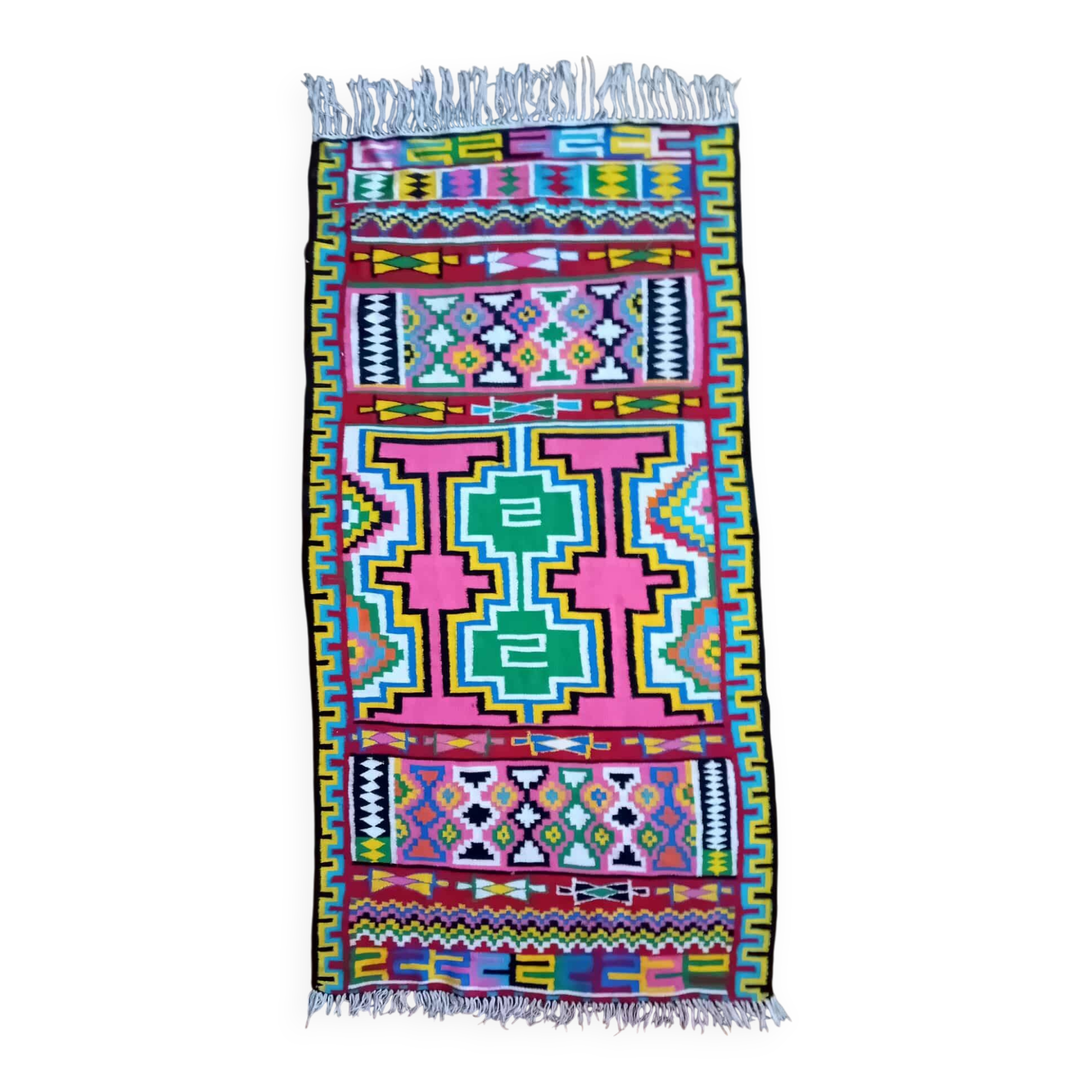 Handmade Algerian Berber Kilim 181x93cm