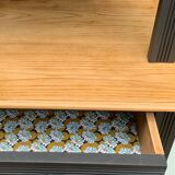 Parisian art deco buffet in solid walnut 1930