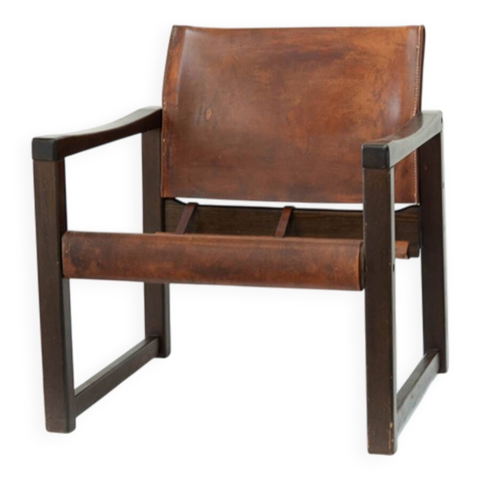 Early Karin Mobring for Ikea leather safari lounge chair