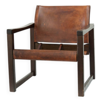 Early Karin Mobring for Ikea leather safari lounge chair