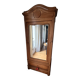 Antique Parisian wardrobe in solid wood – bevelled mirror