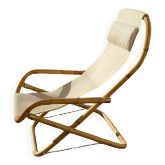 Bamboo deckchair