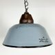 Industrial Grey Enamel and Cast Iron Pendant Light, 1960s