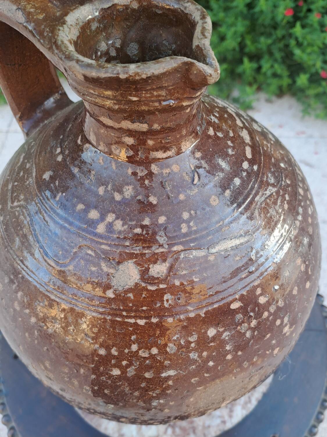 19th century glazed terracotta jug
