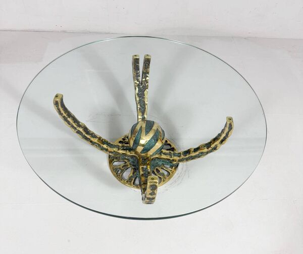 Henri Fernandez. Table basse de Henri Fernandez, modèle : « Octo », France, années 1970.