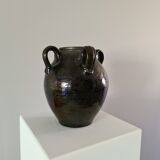 Enamelled terracotta jug vase 1900