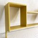 1960s wooden wall shelf with 3 compartments