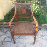 Pair of caned chairs