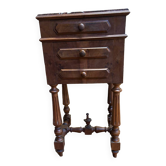 Henri II bedside table in walnut
