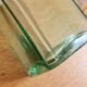 Green blown glass bottle