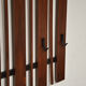 Wooden and metal wall coat rack, 1960