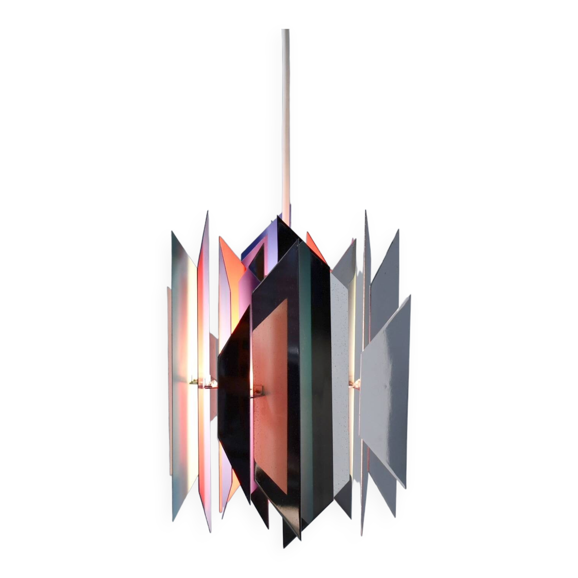 Tivoli Pendant Lamp by Simon Henningsen for Lyfa. Denmark 1962 (blk)