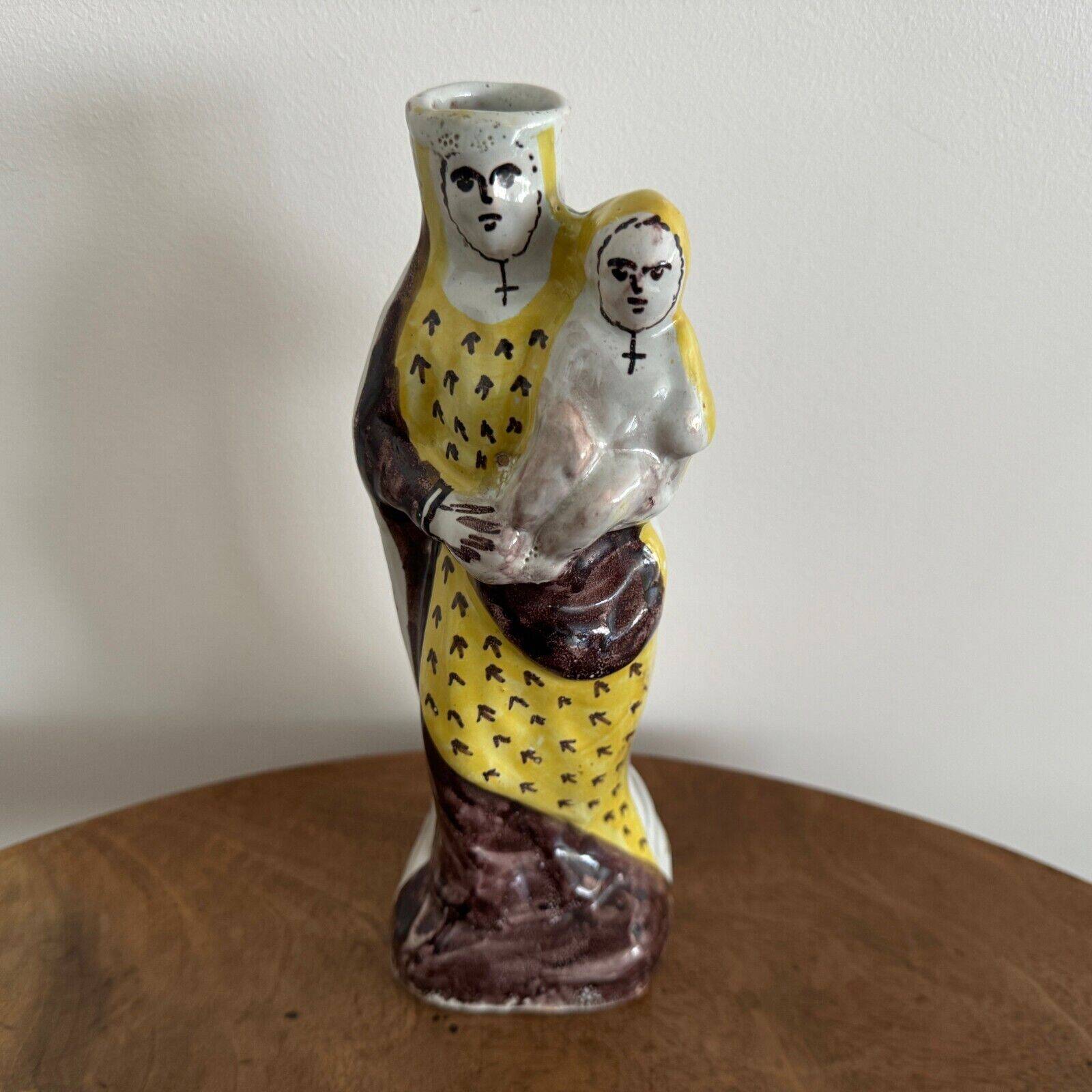 Virgin and Child in 18th century Nevers earthenware