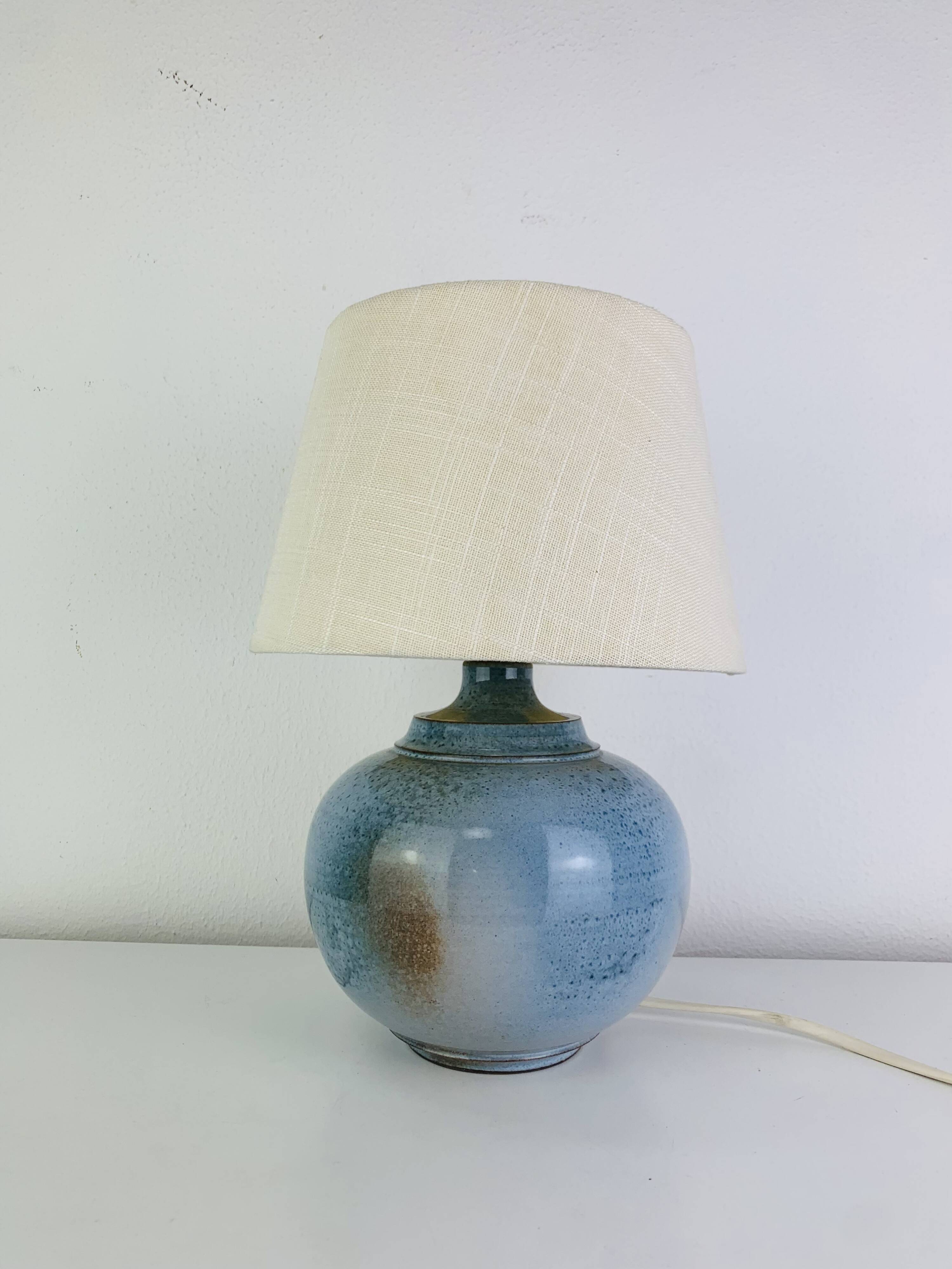 Ceramic ball lamp by Dany & Michel Woop in Grimaud, vintage