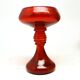 Vase, modernism, red glass, designed by J. Słuczan-Orkusz, Poland, 1970s