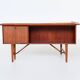 Peter Løvig Nielsen boomerang writing desk in teak Løvig Denmark 1960