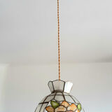 Mother-of-pearl suspension with art deco flowers