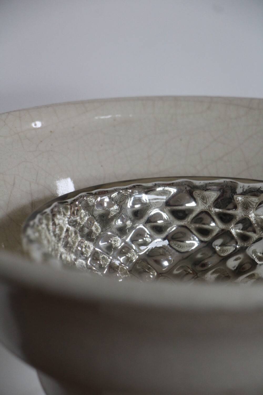 Art Deco cracked torchiere lamp France 1930