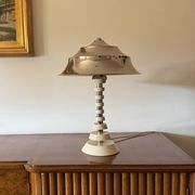Lampe de table pagode de l'âge spatial, France années 1970