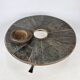 Large brutalist steel and slate coffee table, 1960s