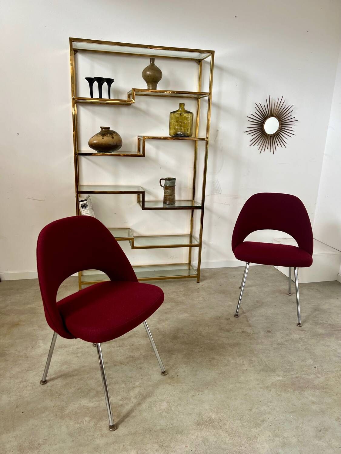 Lot 2 Old conference chairs 72 by Eero Saarinen Knoll International/ Wohnbedarf, 1968