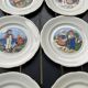 11 assiettes à dessert sarreguemines vintage
