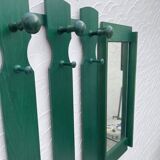 Pine coat rack and mirror