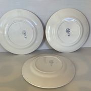 6 old earthenware plates blue flowers st Amand ceranord