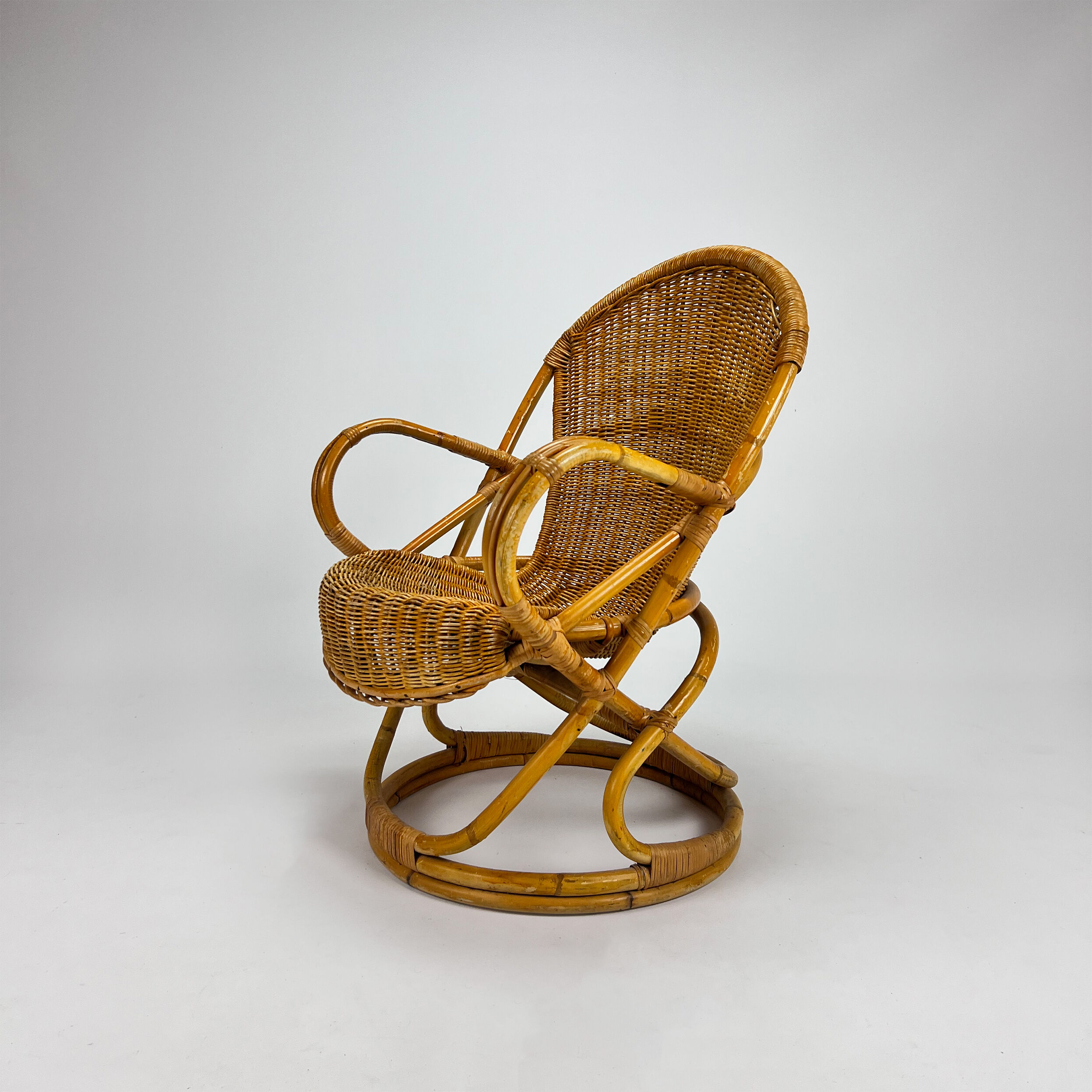 Vintage rattan armchair, 1960s