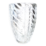 Large engraved crystal vase