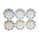 Ensemble de 6 assiettes à dessert vintage