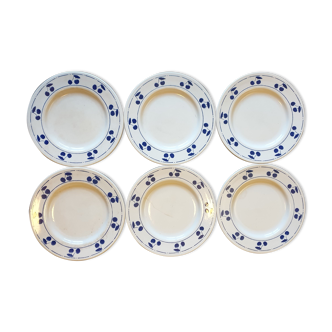 Ensemble de 6 assiettes à dessert vintage